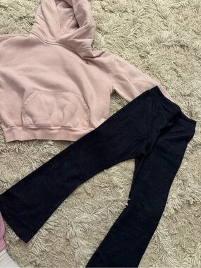 GAP Pink Hoodie with Blue Kids wide leg Leggings